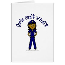 Dark Police Officer Girl Cards