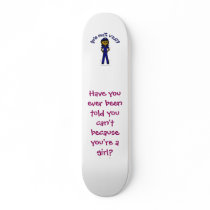 Dark Police Officer Girl Skateboard
