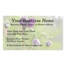 Dark Purple Columbine Business Card Templates