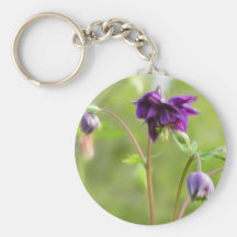 Dark Purple Columbine Key Chain