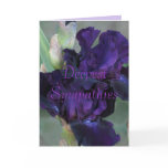 Dark Purple Iris Sympathy Card- customize
