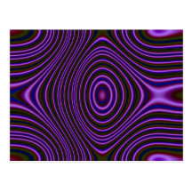 Dark Purple Line Pattern Post Cards