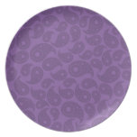 Dark Purple Paisley. plates