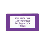 dark purple personalized address label