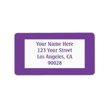 dark purple personalized address label