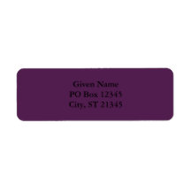 Dark Purple Return Address Labels