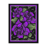 Dark Purple Roses Postcard