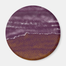 Dark purple sand with gold fridge magnet