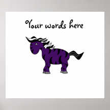 Dark purple zebra posters