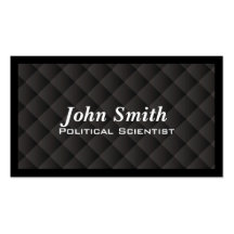 Dark Quilt Political Scientist Business Card