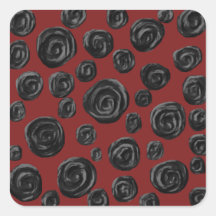 Dark red and black rose pattern. stickers