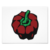 Dark Red bell pepper top view graphic