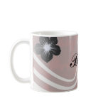 dark red bold damask design coffee mug