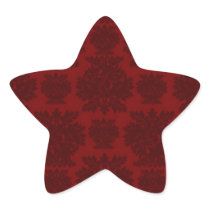 dark red bold damask design sticker