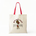 Dark Red Boxing Girl Canvas Bags