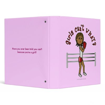 Dark Red Boxing Girl Binders by girlscantwhat