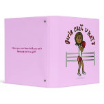 Dark Red Boxing Girl Binders