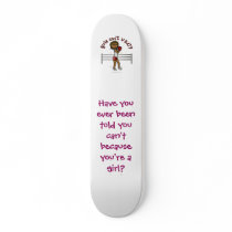 Dark Red Boxing Girl Custom Skate Board