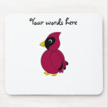 Dark red cardinal mousepad