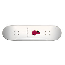 Dark red cardinal skate board