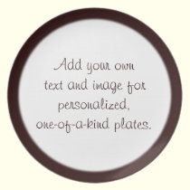 Dark Red Edge Plate Template plates