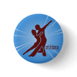 Dark Red Logo Round Button