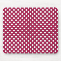 Dark Red Polka Dot Mousepad mousepads