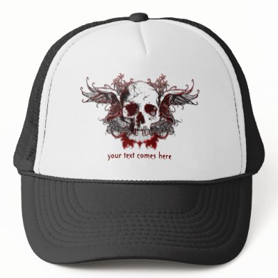 dark red skull Hat by Gatterwe