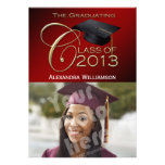 Dark Red w/Cap 2013 Graduation Custom Invitations