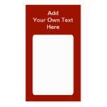 Dark Red with white area and text. business cards