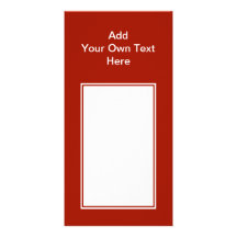 Dark Red with white area and text. Photo Card Template