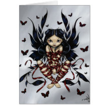 "Dark Ribbon Fairy" Greeting Card