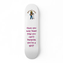 Dark Rocket Scientist Girl Skate Board Deck