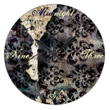 Dark Romance: Against The Wall (Blue) Clock