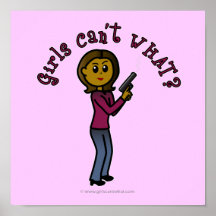 Dark Sharpshooter Girl Posters