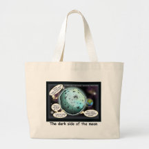 Dark Side Of The Moon Funny Cartoon Gifts Canvas Bags