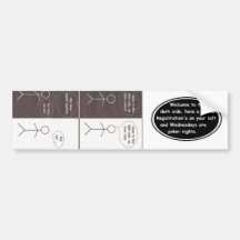 Dark Side Owns Light Side car sticker (2 in 1) Bumper Sticker