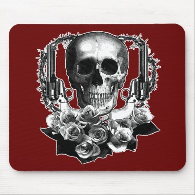Dark- Skull Guns and Roses Black and White by nassosvakalis