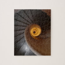 Dark Spiral Stairs Photo Jigsaw Puzzles