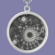 Dark Spirals Fractal necklaces