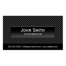 Dark Stripes Stage Director Business Card