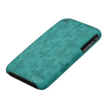 dark teal blue green distressed damask case-mate iphone 3 cases