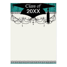 dark teal blue green distressed damask post cards