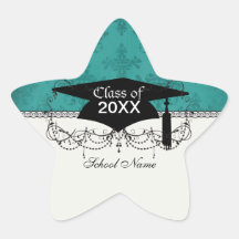 dark teal blue green distressed damask sticker
