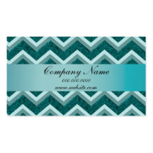 Dark Teal Zigzag Pocket 2013 Calendar Business Card Template
