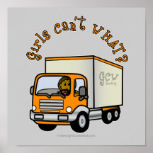 Dark Truck Driver Girl Poster