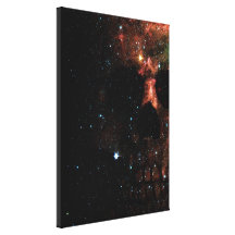 Dark Universe Skull 2 Wrapped Canvas Canvas Print