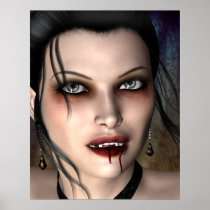 Dark Vampire Beauty Poster Print
