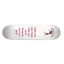 Dark Woman Golfer Skateboard Deck