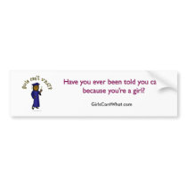 Dark Woman Graduate in Blue Gown Bumper Sticker